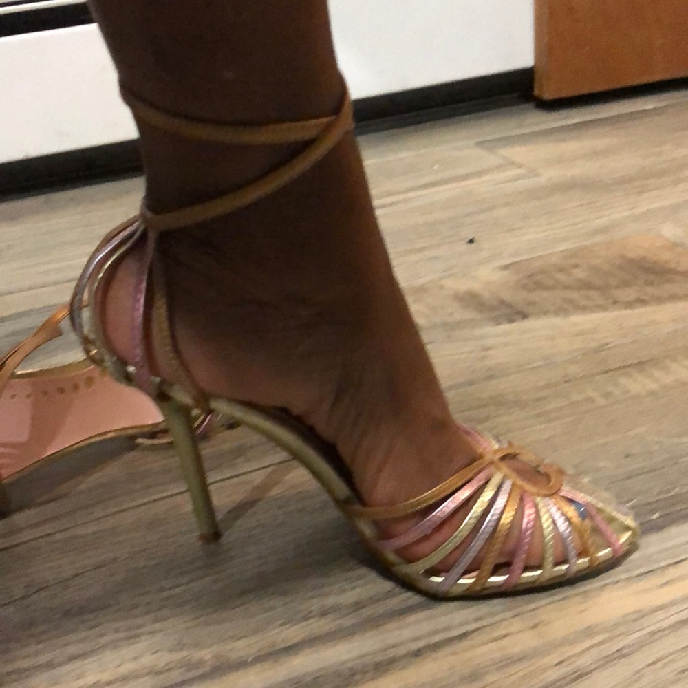 Multi Colored Multi Strapped Sandals - image 1